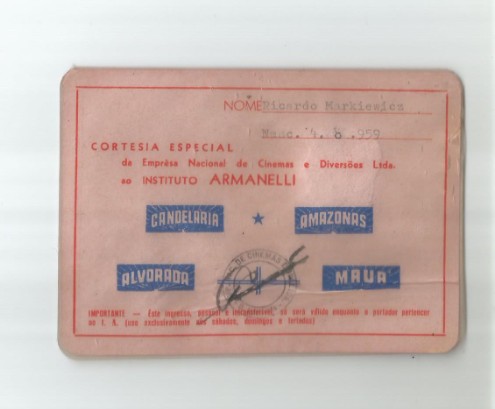 Carteirinha do Instituto Armanelli